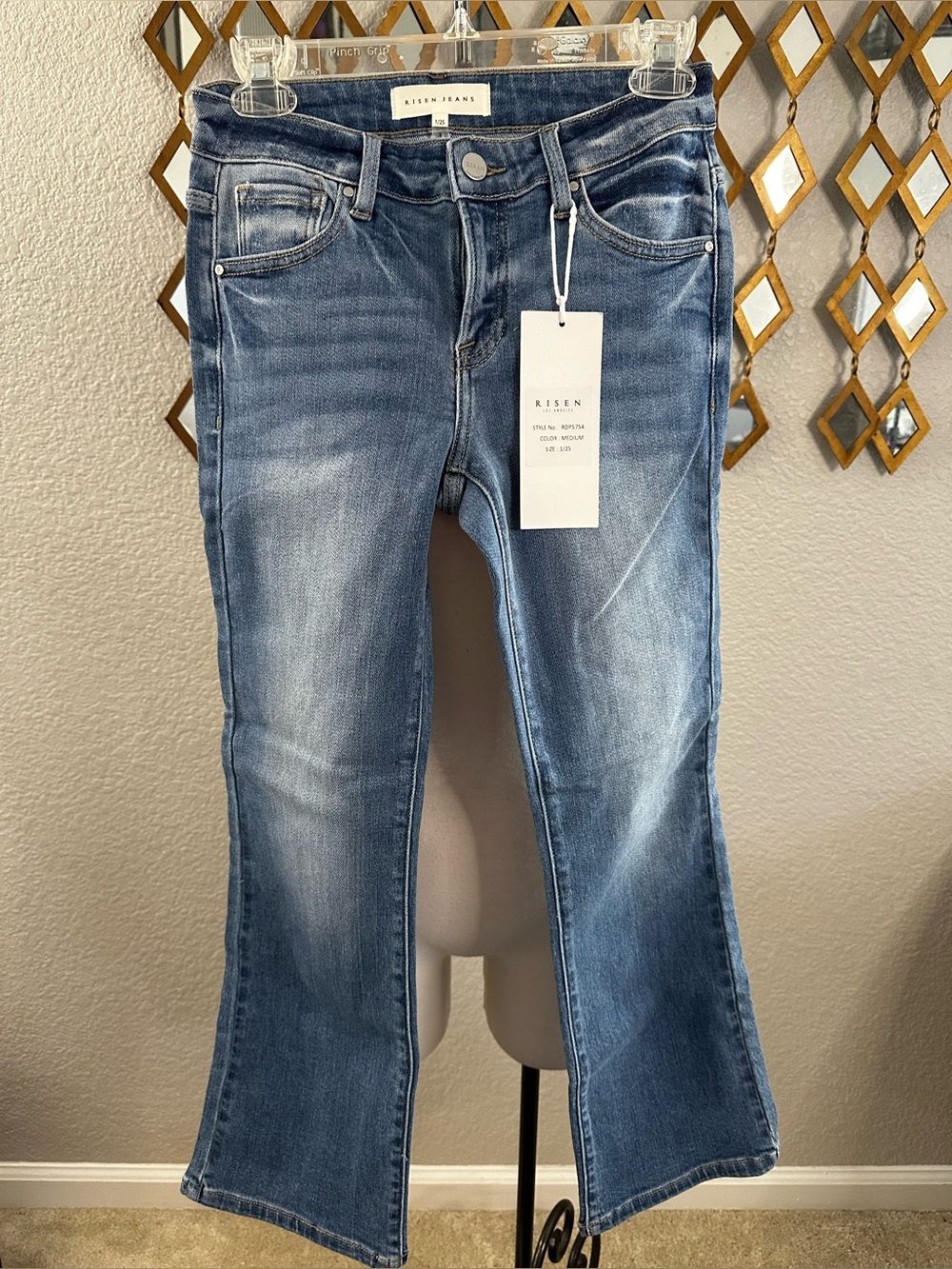 NWT Risen Los Angeles classic jeans in a versatile medium wash.